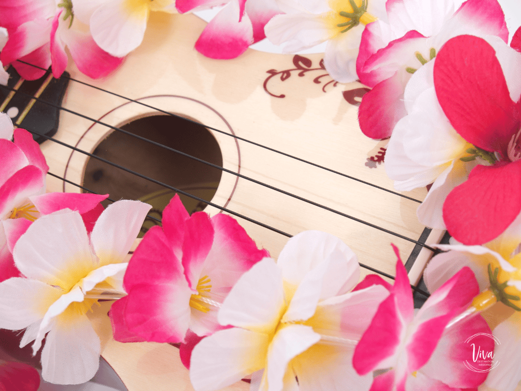 Ukelele with Hawaiian Lei, Waikiki